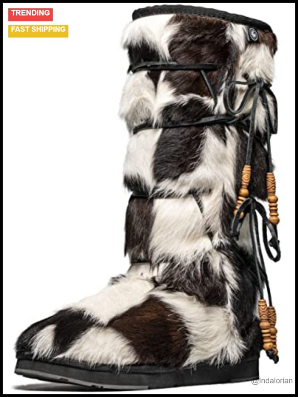 Suede Fur Shearling Merino Wool Knee High Winter Snow Boots